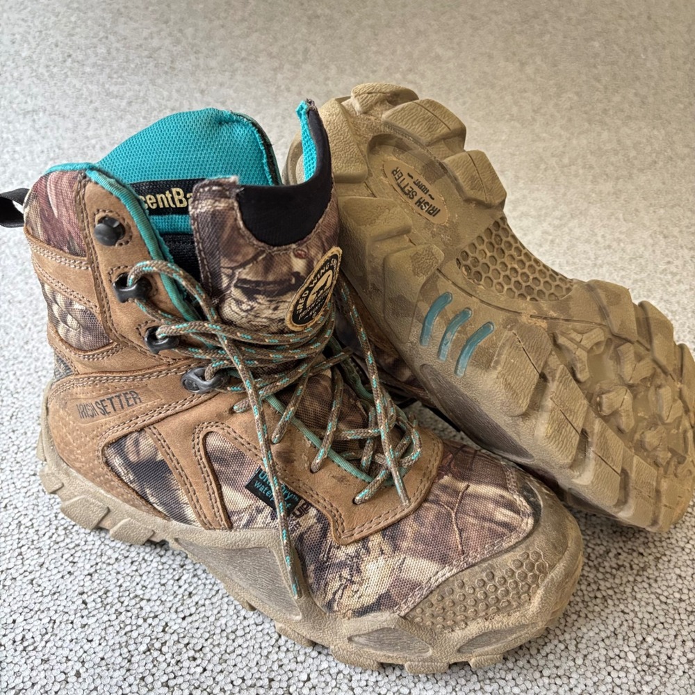 Irish Setter Vaprtrek Hunting Boots Womens 7 BreakUp Camo Waterproof Gorpcore
